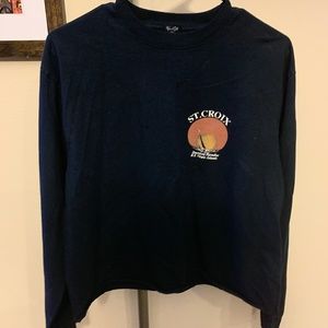 Brandy Melville Long Sleeve Navy St Croix Tee